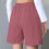 Womens High Waist Wide Leg Shorts with Pockets Solid-Apricot M 5
