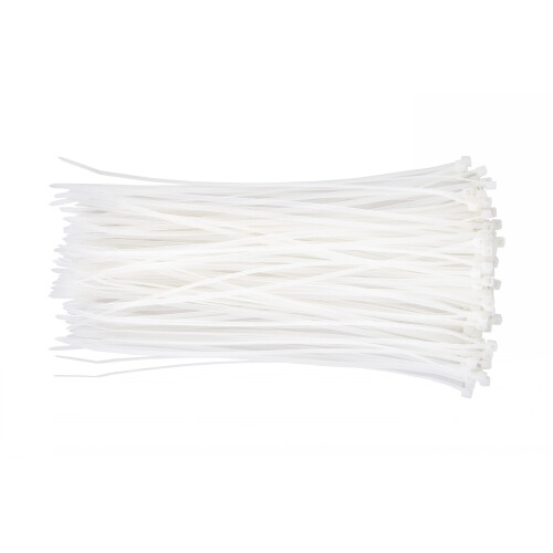 8 Inch Nylon Zip Ties 200 Pack White Self Locking Cable Ties for Cable Management and MultiPurpose Use