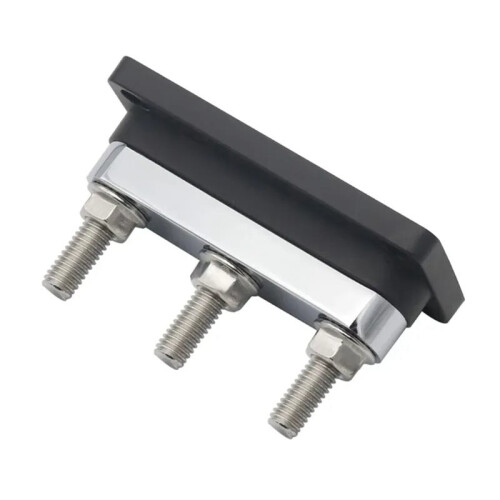 600A Bus Bar 3-Stud M10 High Current Copper Terminal Block with Cover for  12-48V 2