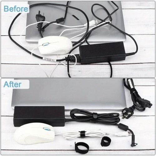 Reusable Nylon Cable Organizer Straps 50 Pack Adjustable Hook and Loop Ties for Quick Wire Management 2