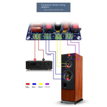 250W HöG Mellan LåG 3-VäGs Audio Divider 5500HZ Justerbar High Bas Divider Hifi High Fidelity Divider Filter