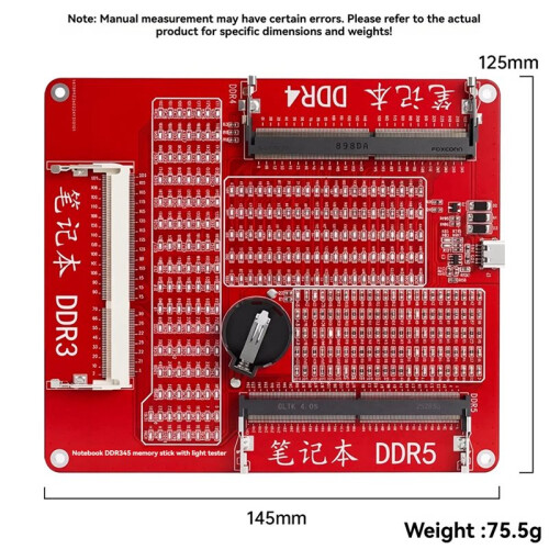 DDR3/4/5 Memory Tester Universal RAM Module Analyzer Troubleshooting Tool for Laptop Desktop Server Computer 1