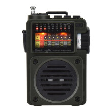Rádio de Ondas Curtas com Alto-Falante , Entrada para Cartão MicroSD, FM, MW, WB, SW e Alertas da NOAA, Receptor Analógico Retrô HRD700