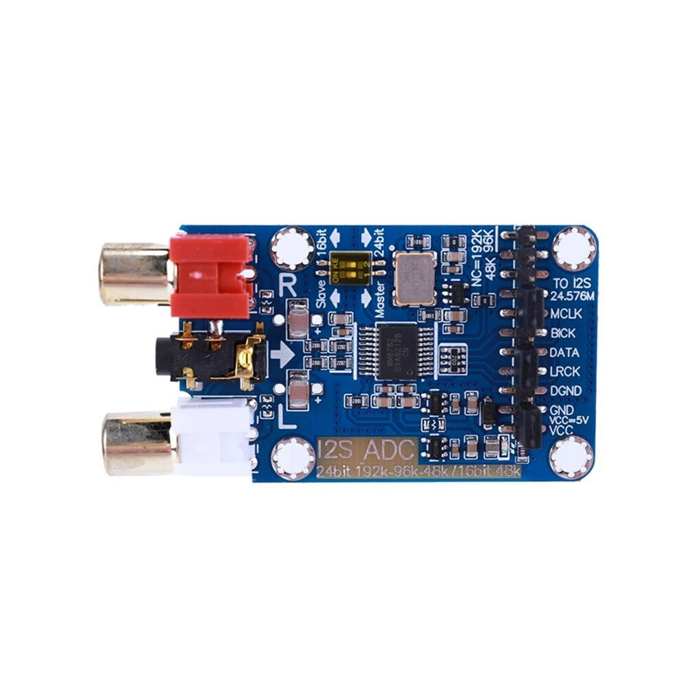 I2s Adc Audio I2s Capture Card Module 24Bit 192K 96K 48K Lossless Digital Audio Decoder Support 3.5Mm/Rca Input 6033968501498
