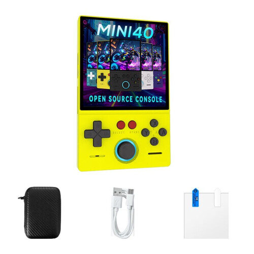 MINI40 4.0Inch Retro Game Console Open Source Linux System 22000+ Games Support 30+ Emulators with 128G Card A