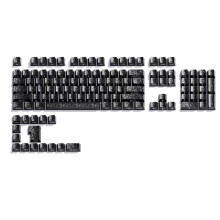 119 Black Forged Carbon Matte Keycaps Side Print PBT Backlit Key Cap Profile Double Shot for Mechanical Keyboards