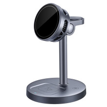 Qi2 Magnético 3 en 1 Soporte para Teléfono con Cargador Inalámbrico para Smartphone, Reloj y Auriculares, Semiconductor, Refrigerado por Aire,