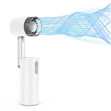 18000rpm Portable Allin-One Fan Handheld Foldable  Fan with Light 5-Speed & 3-Light Selection Type-C Charging Port