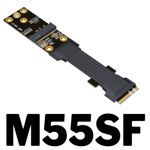 ADT-Link M.2 Key A.E. WiFi Card Extension Cable PCI-E 4.0 X1 Flexible Riser 1