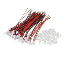 40 Sets Miniature PH2.0 2-Pin Connector Plug Male with 150mm Cable & Female for RC, LED, DIY, 26AWG, Voltage: 125