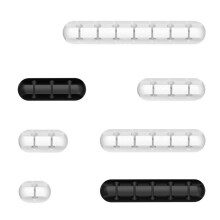 Cable Organizer Clips White Cord Holder for Desk and Car, SelfAdhesive Tangle Cable Management