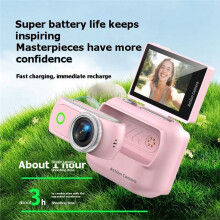 Sports Camera 1080P Clear Recording VLOG Recorder Flip Screen Anti Shake Student Travel Camera Portable B