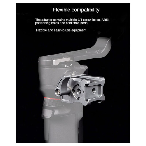 Adaptateur de Montage sur Rail Triple, Support D'Extension pour Griffe Flash, Support pour Moniteur, Support pour Microphone et Éclairage D'Appoint, 2