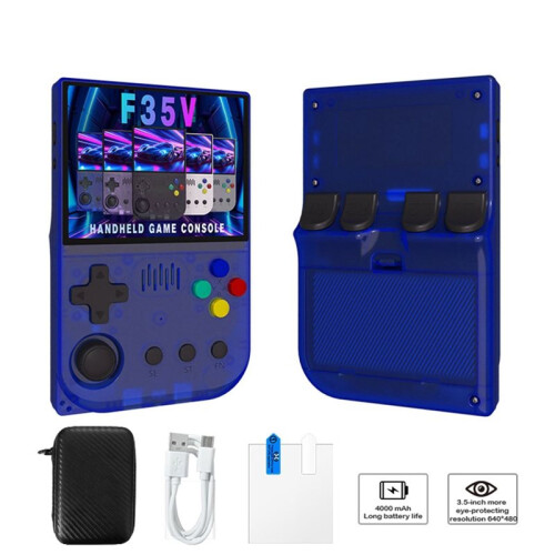 F35V 3.5Inch Classic Game Console Open Source Linux System 64G Support 30+ Emulators PSP Game Console Hand-Held Arcade A 1