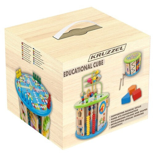 Wooden educational cube Kruzzel 24670 1