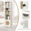 Tall Freestanding Rattan Cabinet with Adjustable Shelves 8