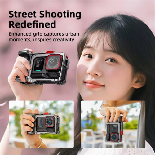 Camera Handle Grip Cage for  Ace Pro1/2 with Fill Light Street Handle Expansion Frame Video Accessorie 2