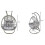 Fimous Fimous Rattan Double Egg Hang Chair Grey Cushion 4