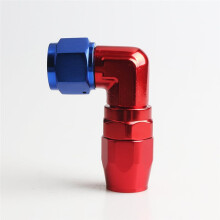 Adattatore per Raccordo Girevole AN10 In Alluminio per Tubo Flessibile, Adattatore per Linea Carburante/Olio A 90 Gradi, Tappo NPT TF-1003-AN10-90