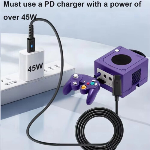 45W 1.8m Type C PD Charging Cable for NGC Controller USB C Power Supply Cord for Game  Charge Game Console Cable 1