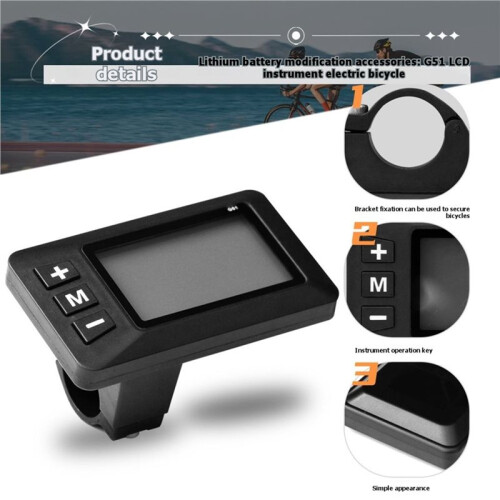 E-Bike LCD Speedometer Display 24V-48V Throttle Control Panel Screen SM Connector for Electric Scooter Accelerator 1