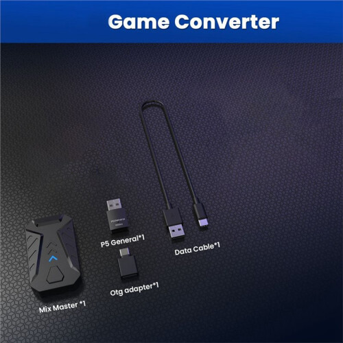 GAMWING Adattatore Convertitore per Tastiera e Mouse per  5 P5, Tipo C, con Display LED e Funzionalità Collega e Utilizza. 1