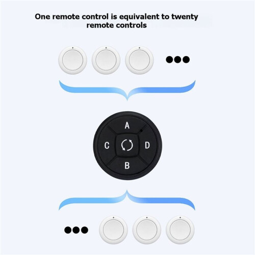 5-Key LED Light  Wireless Remote Control 5CH Wall Paste Button for Electric Curtains Fans Wireless Control 433MHz 2