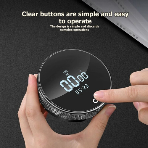 Magnetic  Timer Kitchen Rotatable Digital Timers with LED Display Volume Countdown Timer Alarm for Cooking Studying 2