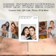 Memory Photo Transfer Screen 1.54' Inch 4 Color E-Ink Display Keychain Luggage Tag Pet Locator White