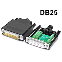 2-Row DB25 Male Female Solderless Connector D-Sub 25Pin Serial Port Plug Industrial Wire Parallel Port Breakout Terminal
