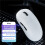 Rechargeable Wireless  Mouse Portable 2.4G Wireless Mouse Quiet Click USB Mice for Laptop Computer White 3