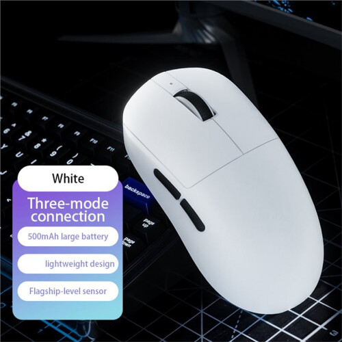 Rechargeable Wireless  Mouse Portable 2.4G Wireless Mouse Quiet Click USB Mice for Laptop Computer White 2