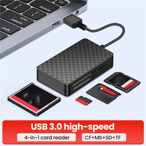 USB 3.0 4-in-1 Multifunction Card Reader USB High Speed  Memory Card Reading for Memory Stick MS  TF Card Reader 1