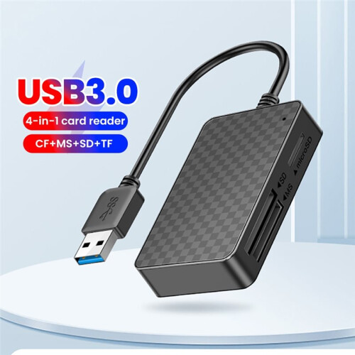 USB 3.0 4-in-1 Multifunction Card Reader USB High Speed  Memory Card Reading for Memory Stick MS  TF Card Reader 2