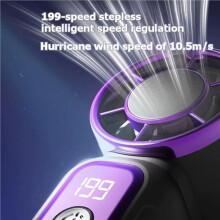 Handheld Fan Rechargeable Powerful Quiet Fan with Digital Display Portable Cooling Fan for Home Outdoor Travel Orange