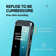 Digital Voice Activated Recorder Touchscreen Voice-to-Text AI Intelligence Noise Reduction Voice-Activated Recording 64G