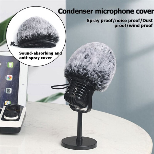 Foam Windscreen for   Microphone, Microphone Foam Cover Mic Furry Windscreen Muff