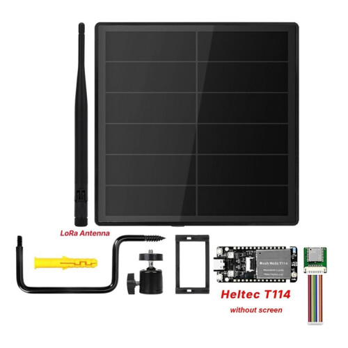 Solar-Powered Dev-Board Kit Waterproof Enclosure for Meshtastic/MeshCore with Mesh Node T114 and GPS Module 868MHz 2