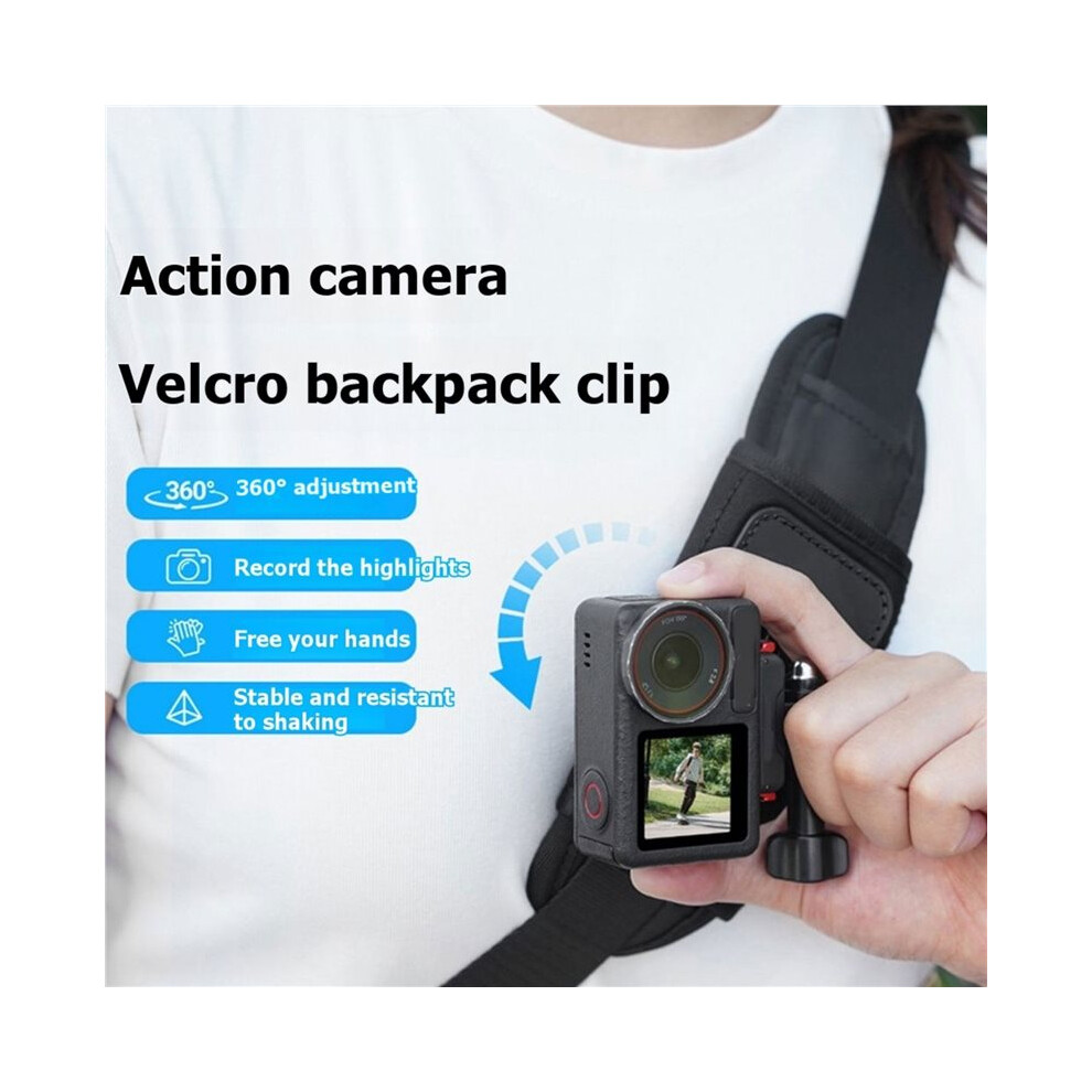 Backpack Strap Mount For Osmo Pocket3 Action6 Rotatable Quick Release Base Clamp Holder For Action Camera Accessories 4713329728611