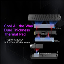 TR-EB101 M.2 NVMe SSD-Hölje Typ-C 3.2 Aluminium Externt Hölje för /NVMe Dual Protocol 10Gbps för Bärbar Telefon