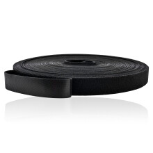 82ft Hook and Loop Tape Roll, Reusable DoubleSided Cable Organizer Strap for Tangle Wire Management, 10mm Black