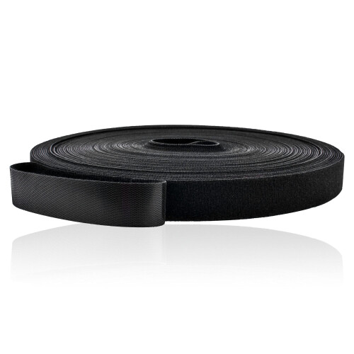 82ft Hook and Loop Tape Roll, Reusable DoubleSided Cable Organizer Strap for Tangle Wire Management, 10mm Black