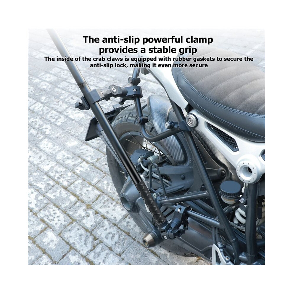For X4 Motorcycle 1.1M Extension Rod Mount For Action Camera Invisible Selfie Stick For Insta360one R Black 4714239719867