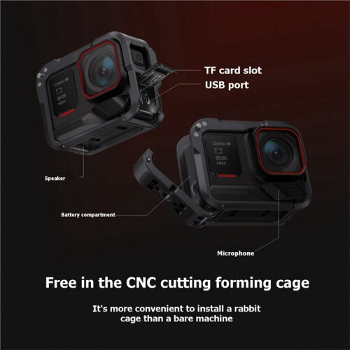 Aluminum Alloy Camera Cage for  Ace Pro / Ace Pro 2 Protective Frame with Quick Release Battery Design 2