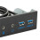 4  USB Hub HD Audio & Microphone Internal CD-ROM Bay Bracket Front Panel Adapter for PC Desktop Tower Case 6