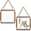 Mini wall hanging photo frames double glass 2 pcs 1