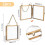 Mini Wall Hanging Photo Frames Double Glass 2 pcs 6x6 cm 2