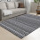 Garvee Moroccan area rug chenille 4 ft x 6 ft black 1