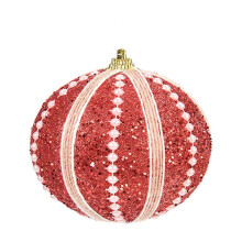 Pearl Foam Christmas Tree Ornament 8 cm White Pink Red Blue