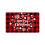 Kerstrode geruite vloermat 18x30 inch 2